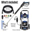 Westinghouse 3400 PSI 2 GPM 13 Amp Electric Powered Pressure Washer with Brushless Motor, Turbo Nozzle and 5 Quick Connect Tips