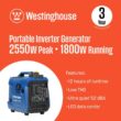 Westinghouse iGen2550c 2,550-Watt Gas Powered Portable Inverter Generator with Recoil Start, Quiet Technology, LED Data Center