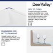 DEERVALLEY DV-1K0067 White Fireclay 33 in. Single Bowl Farmhouse Apron Workstation Kitchen Sink with Accessories