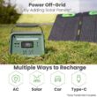 YOSHINO B330 SST Solid-State Portable Power Station, 330W /480W Peak, Push-Button Start Battery Generator
