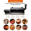 Z GRILLS ZPG-700D7 697 sq. in. Wood Pellet Grill and Smoker with cabinet storage PID 2.0 in Black