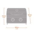 Monument Grills, Clearview 2 - Burner Portable Stainless Liquid Propane 15000 BTU Gas Grill
