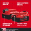 Craftsman V20 Battery and Charger, for Power Tool Kits and Outdoor Tools, 4.0 Ah, Lithium Ion Battery (CMCB204-CK)