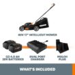 Worx 40V 17" Cordless Lawn Mower (2 Batteries & Charger) | Quiet, Compact, Lightweight