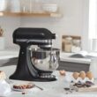 KitchenAid Artisan Series 5 Quart Tilt Head Stand Mixer with Pouring Shield KSM150PS, Matte Black