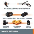 Worx GT Revolution 20V 12" String Trimmer Grass Trimmer/Edger/Mini-Mower, WG170.3