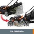 Worx 40V 17" Cordless Lawn Mower (2 Batteries & Charger) | Quiet, Compact, Lightweight