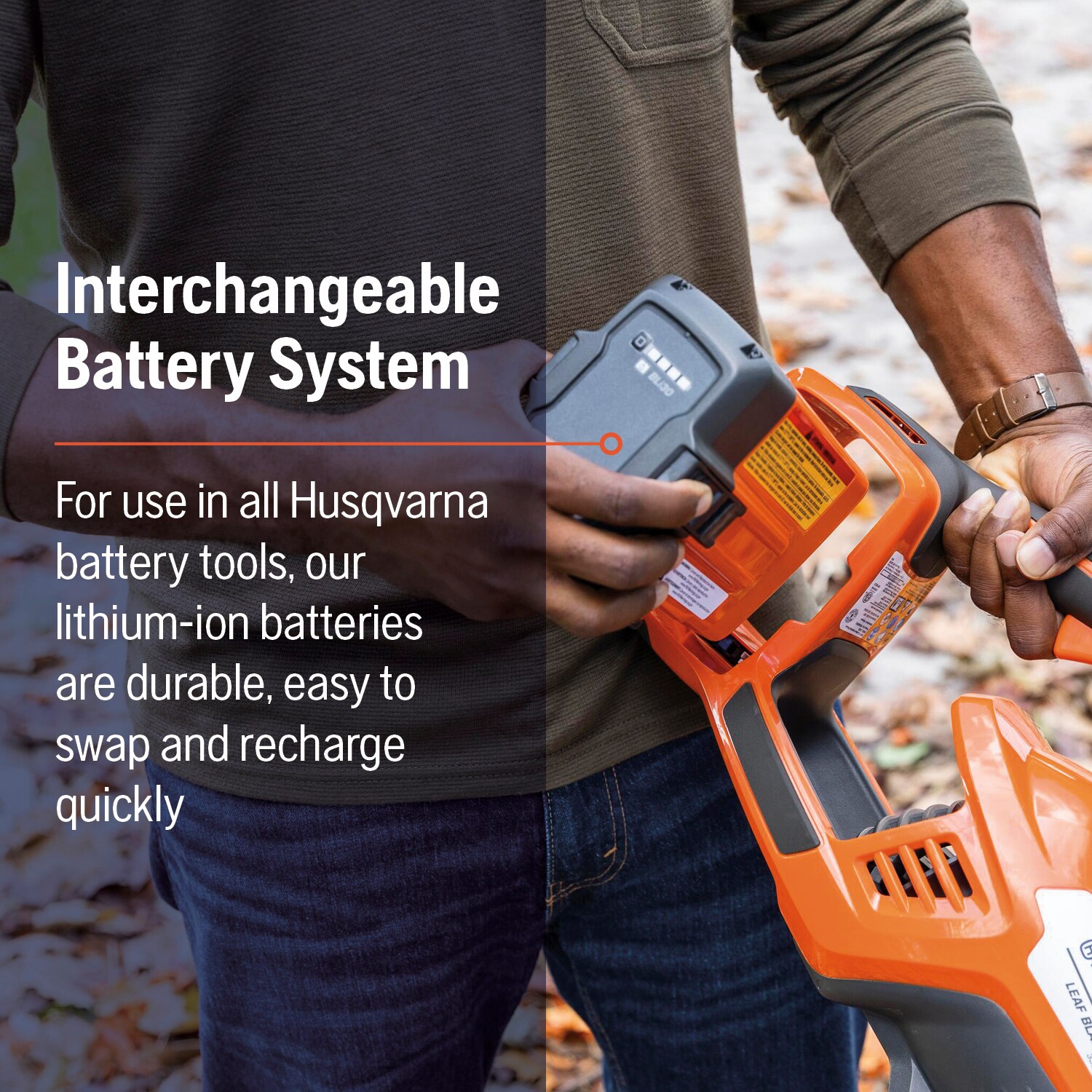 Husqvarna Leaf Blaster 350iB Battery Powered Cordless Leaf Blower, 200-MPH 800-CFM Battery Leaf Blower Husqvarna Leaf Blaster 350iB Battery Powered Cordless Leaf Blower, 200-MPH 800-CFM Battery Leaf Blower - Image 7