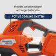 Husqvarna Leaf Blaster 350iB Battery Powered Cordless Leaf Blower, 200-MPH 800-CFM Battery Leaf Blower Husqvarna Leaf Blaster 350iB Battery Powered Cordless Leaf Blower, 200-MPH 800-CFM Battery Leaf Blower