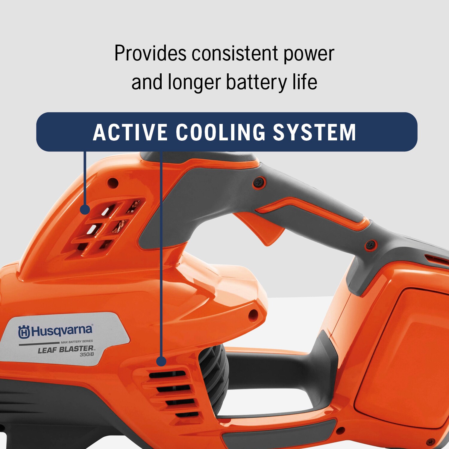 Husqvarna Leaf Blaster 350iB Battery Powered Cordless Leaf Blower, 200-MPH 800-CFM Battery Leaf Blower Husqvarna Leaf Blaster 350iB Battery Powered Cordless Leaf Blower, 200-MPH 800-CFM Battery Leaf Blower - Image 6