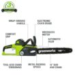 Greenworks 40V 16" Brushless Cordless Chainsaw, 4.0Ah Battery and Charger Included
