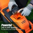 LawnMaster CLM2413A Cordless 13-Inch Lawn Mower 24V Max with 2X4.0Ah Battery and a Charger LawnMaster CLM2413A Cordless 13-Inch Lawn Mower 24V Max with 2X4.0Ah Battery and a Charger