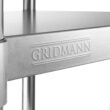GRIDMANN Stainless Steel Kitchen Prep Table 48 x 24 Inches with Backsplash & Under Shelf, NSF Commercial Work Table