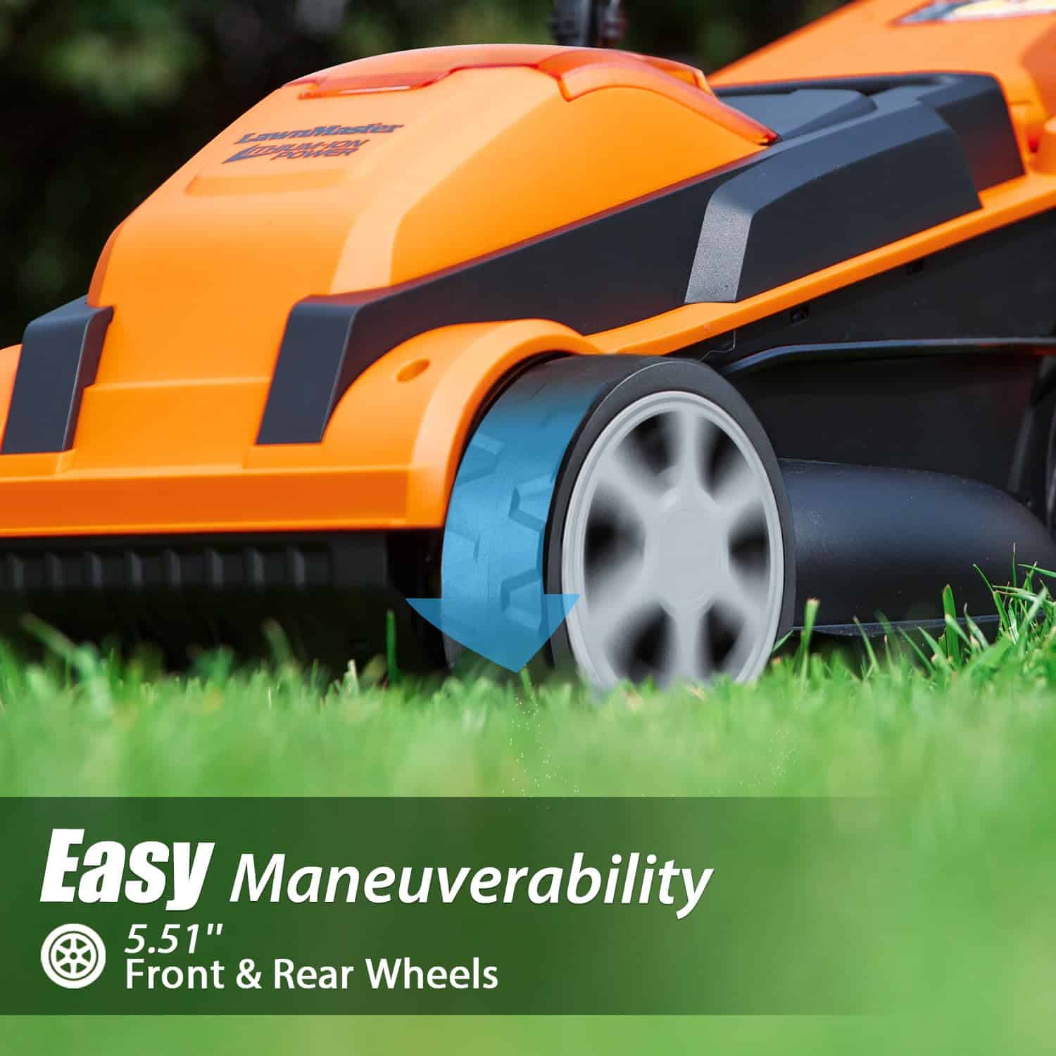 LawnMaster CLM2413A Cordless 13-Inch Lawn Mower 24V Max with 2X4.0Ah Battery and a Charger LawnMaster CLM2413A Cordless 13-Inch Lawn Mower 24V Max with 2X4.0Ah Battery and a Charger - Image 4