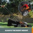 Worx 40V 17" Cordless Lawn Mower (2 Batteries & Charger) | Quiet, Compact, Lightweight