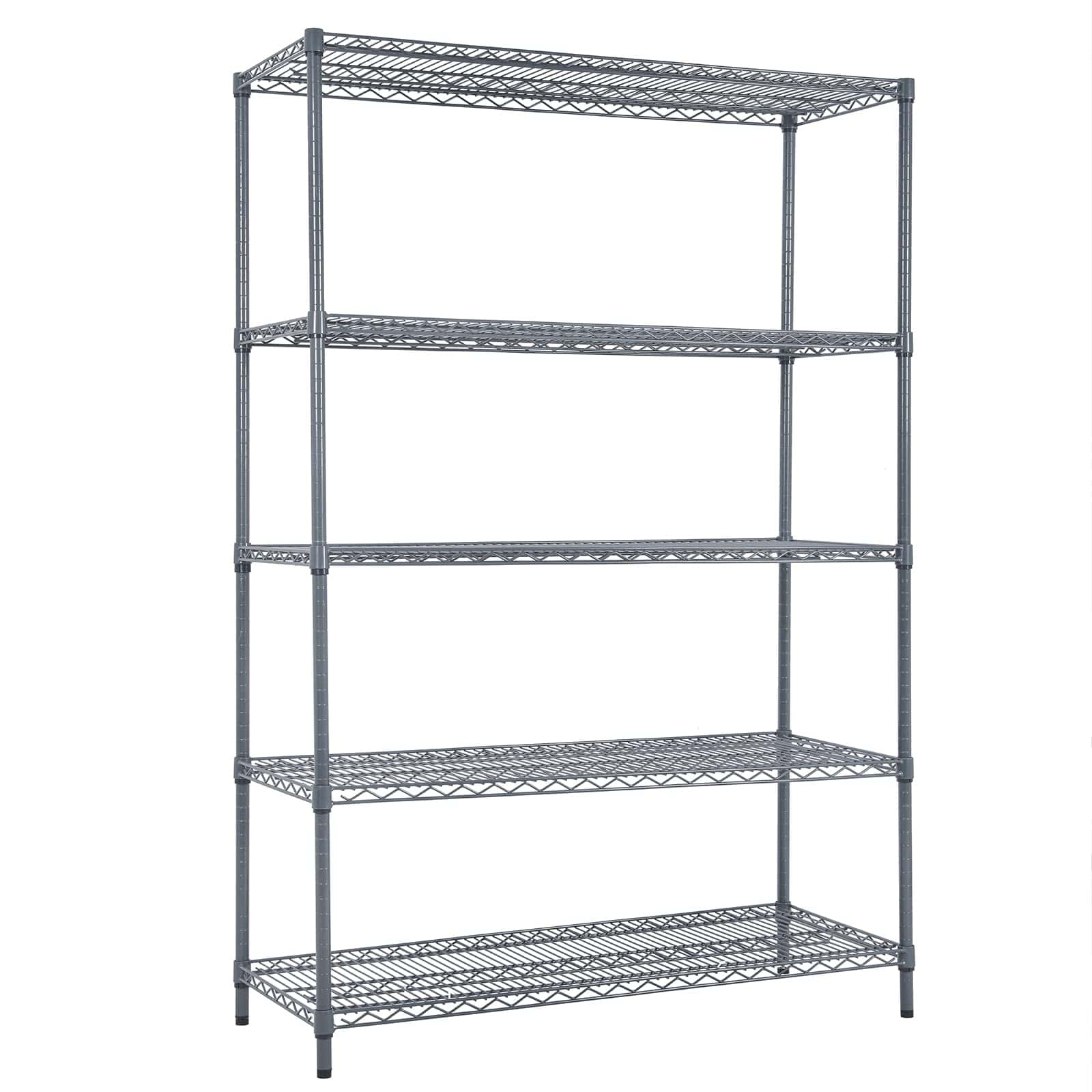 Land Guard 5 Tier Storage Racks and Shelving - 48" L x 20" W x 72" H Heavy Steel Material Pantry Shelves Land Guard 5 Tier Storage Racks and Shelving - 48" L x 20" W x 72" H Heavy Steel Material Pantry Shelves