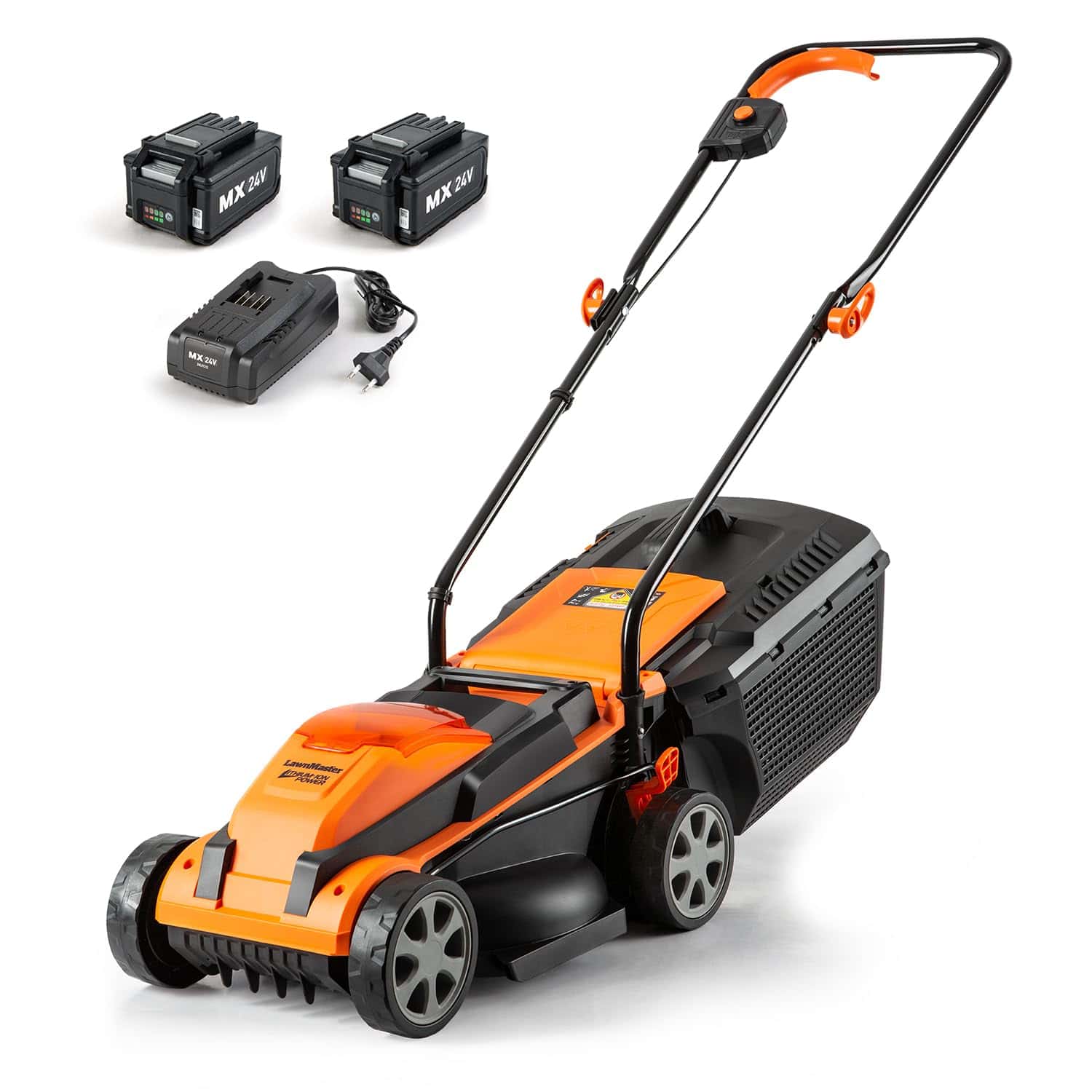 LawnMaster CLM2413A Cordless 13-Inch Lawn Mower 24V Max with 2X4.0Ah Battery and a Charger LawnMaster CLM2413A Cordless 13-Inch Lawn Mower 24V Max with 2X4.0Ah Battery and a Charger