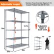 Land Guard 5 Tier Storage Racks and Shelving - 48" L x 20" W x 72" H Heavy Steel Material Pantry Shelves Land Guard 5 Tier Storage Racks and Shelving - 48" L x 20" W x 72" H Heavy Steel Material Pantry Shelves