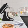 KitchenAid Artisan Series 5 Quart Tilt Head Stand Mixer with Pouring Shield KSM150PS, Matte Black