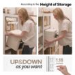HOMEDANT House 5 Tier 24.4" W Laminated Metal Shelving Unit Adjustable Storage Utility Rack HOMEDANT House 5 Tier 24.4" W Laminated Metal Shelving Unit Adjustable Storage Utility Rack