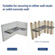 FLEXIMOUNTS 2-Pack 2x4ft Corner Wall Shelving Garage Storage Rack, 24-inch-by-48-inch Floating Shelves, Black