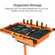 Eisen ES8 Heavy Duty Adjustable Work Table with Drawers, Rolling Tool Tray with Wheels of 220lbs Capacity