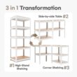 HOMEDANT House 5 Tier 24.4" W Laminated Metal Shelving Unit Adjustable Storage Utility Rack HOMEDANT House 5 Tier 24.4" W Laminated Metal Shelving Unit Adjustable Storage Utility Rack
