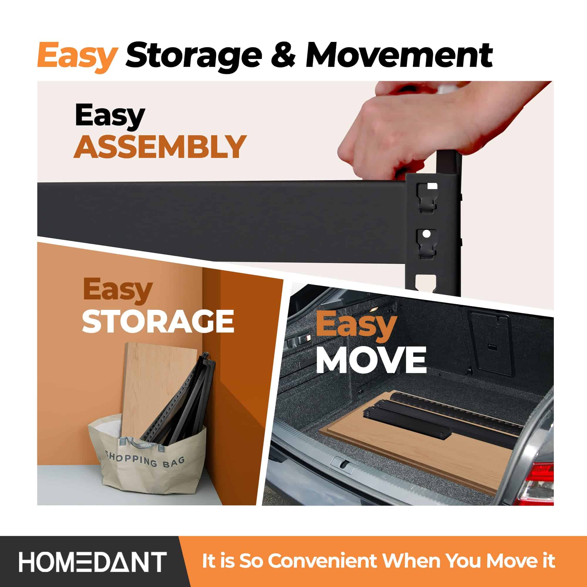 HOMEDANT 5 Tier Storage Shelves Adjustable Laminated Garage Metal Shelving Unit, 35.9" W x 16.2" D x 71.3" H 1Pack HOMEDANT 5 Tier Storage Shelves Adjustable Laminated Garage Metal Shelving Unit, 35.9" W x 16.2" D x 71.3" H 1Pack - Image 3