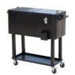 Black Outsunny 80 Quarts Wheeled Serving Station/Cart