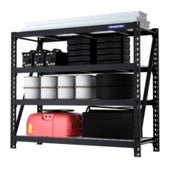 WORKPRO 68" Ultra Wide 4-Tier Metal Garage Shelving Unit, 68"W x 24"D x 65"H, 7200 LBS Capacity, Heavy Duty Storage Utility Rack