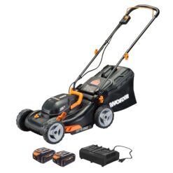 Worx 40V 17" Cordless Lawn Mower (2 Batteries & Charger) | Quiet, Compact, Lightweight