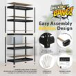 BuxWellBang 48" W x 24" D x 72" H Adjustable Garage Storage Shelves - 5-Shelf Heavy Duty Shelving Unit, Black BuxWellBang 48" W x 24" D x 72" H Adjustable Garage Storage Shelves - 5-Shelf Heavy Duty Shelving Unit, Black