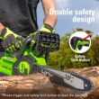 Greenworks 40V 12" Cordless Compact Chainsaw (Great For Storm Clean-Up, Pruning, and Camping), 2.0Ah Battery and Charger Included Greenworks 40V 12" Cordless Compact Chainsaw (Great For Storm Clean-Up, Pruning, and Camping), 2.0Ah Battery and Charger Included