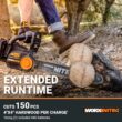 Worx Nitro 40V 16" Cordless Chainsaw WG385 Power Share Battery Chainsaw 59 ft/s Chain Speed Dual Safety Protection