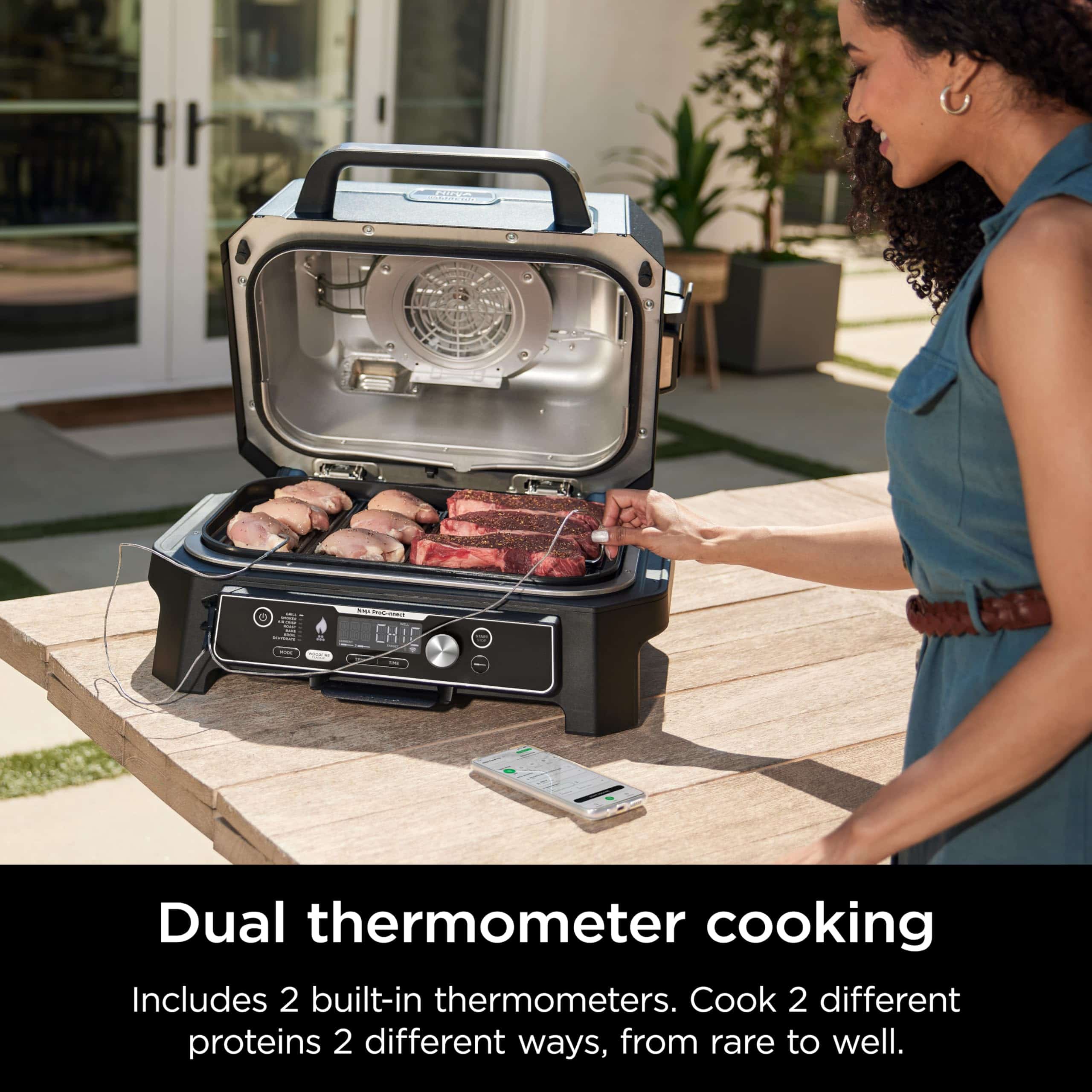 Ninja Woodfire Pro Connect XL Grill & Smoker (Wi-Fi) | Smart Control & Smoke Flavor Ninja Woodfire Pro Connect XL Grill & Smoker (Wi-Fi) | Smart Control & Smoke Flavor - Image 8