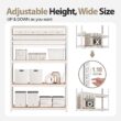 HOMEDANT House Z-Beam White 48" Wide Heavy Duty Garage Storage Shelving Adjustable 5-Tier Metal Shelves HOMEDANT House Z-Beam White 48" Wide Heavy Duty Garage Storage Shelving Adjustable 5-Tier Metal Shelves