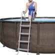 Bestway Power Steel 14’ x 42” Round Above Ground Outdoor Backyard Swimming Pool Set