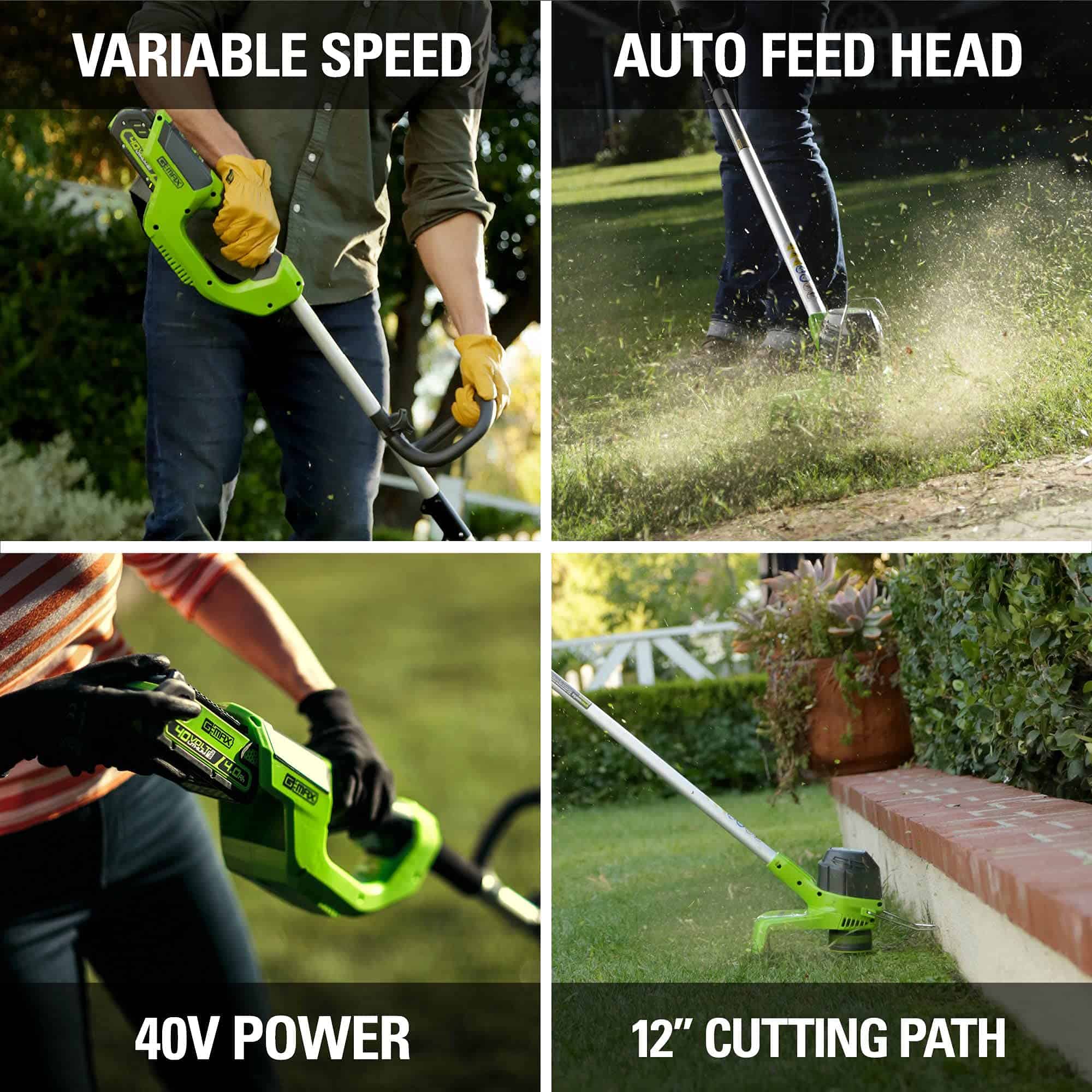 Greenworks 40V Cordless String Trimmer and Leaf Blower Combo Kit, 2.0Ah Battery and Charger Included Greenworks 40V Cordless String Trimmer and Leaf Blower Combo Kit, 2.0Ah Battery and Charger Included - Image 8