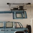 FLEXIMOUNTS GL1 4x4 Ft Overhead Garage Storage Rack - Heavy Duty, Adjustable, 300lbs, Black