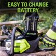Greenworks 80V 16" Brushless Cordless Chainsaw, 2.0Ah Battery and Charger Included