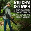 Greenworks 80V (180 MPH / 610 CFM / 75+ Compatible Tools) Cordless Brushless Backpack Blower, 2.5Ah Battery and Rapid Charger Included