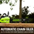 Greenworks 80V 18" Brushless Cordless Chainsaw, 2.0Ah Battery and Rapid Charger Included