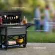Keter 89.8 Quarts Wheeled Serving Station/Cart , Gray/Light Gray