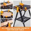 WORKESS Portable Workbench & Sawhorse, 1000Lbs Capacity Heavy Duty Folding Work Table, 23.6"-36" Adjustable Height
