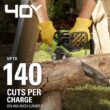 Greenworks 40V 16" Brushless Cordless Chainsaw, 4.0Ah Battery and Charger Included