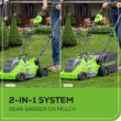 Greenworks 40V 16" Brushless Cordless (Push) Lawn Mower (75+ Compatible Tools), 4.0Ah Battery and Charger Included