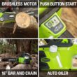 Greenworks 40V 16" Brushless Cordless Chainsaw, 4.0Ah Battery and Charger Included