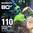 Greenworks 80V 16" Brushless Cordless Chainsaw, 2.0Ah Battery and Charger Included