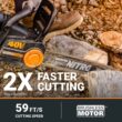 Worx Nitro 40V 16" Cordless Chainsaw WG385 Power Share Battery Chainsaw 59 ft/s Chain Speed Dual Safety Protection