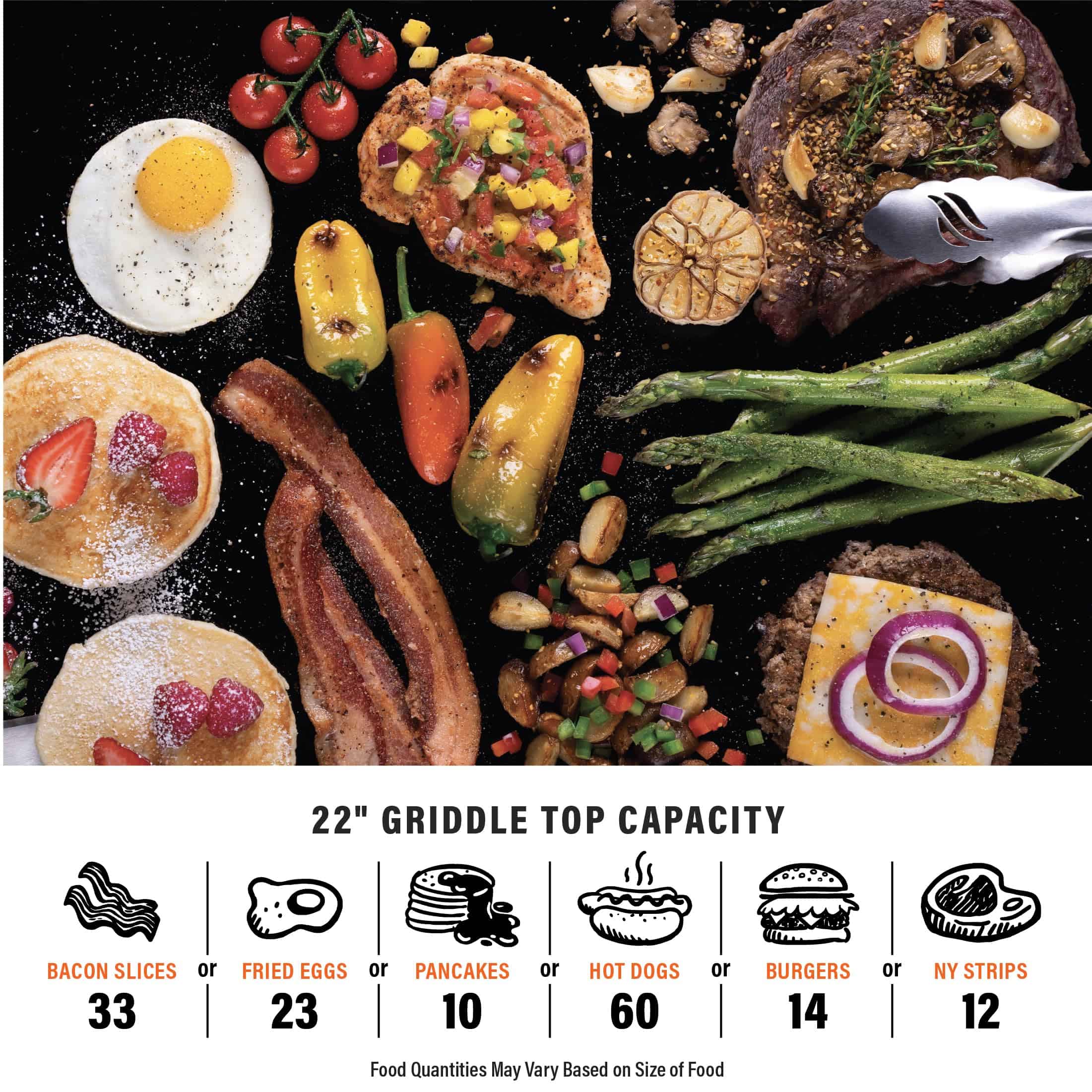 Blackstone 22" Tabletop Griddle with Hood & Stainless Steel Front Blackstone 22" Tabletop Griddle with Hood & Stainless Steel Front - Image 2